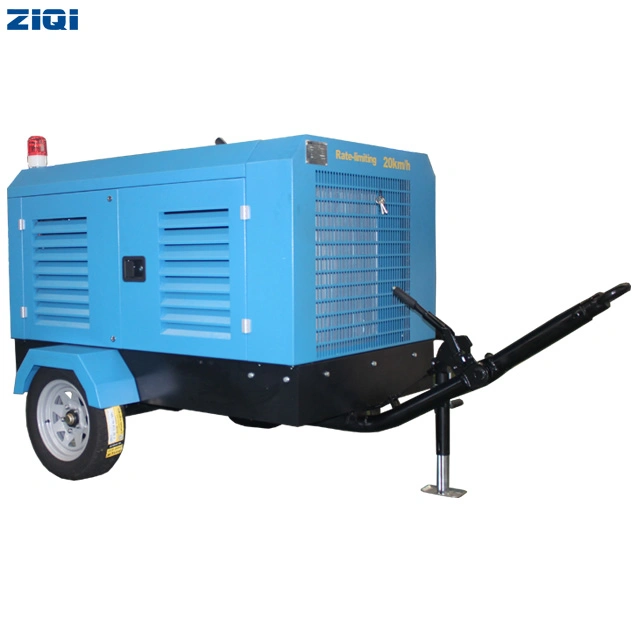 High Quality Factory Direct Sale 8bar 5200L Air Diesel Engine Screw Compressor Best Price for Rig Use