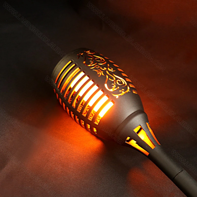 LED Solar Flickering Flame Torch Lights Outdoor Landscape