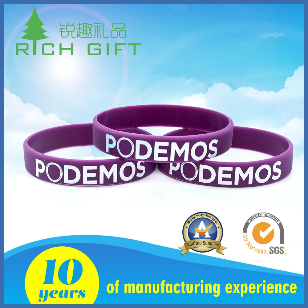 Supply Custom Fine Environmental Printed Silicone Bracelet for Organization Association