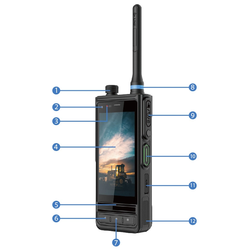 Mutimode Radio LTE Dmr Analogue Radio with High Solution LCD Bf-SCP950