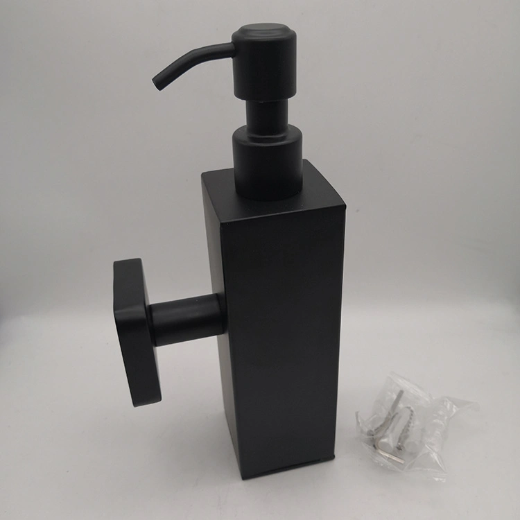 Black Square Design Ss 304 Stainless Steel Hand Liquid Soap Dispenser