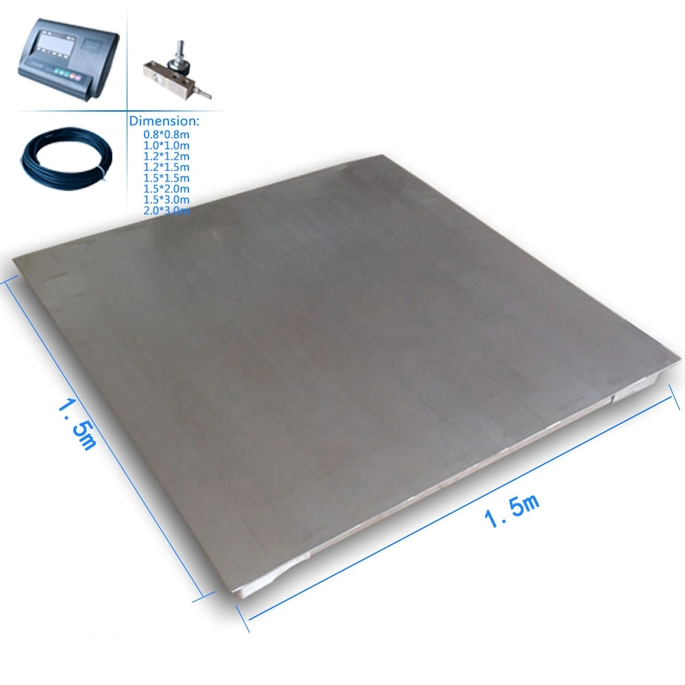Gran durabilidad móvil de calibración de básculas de suelo de la plataforma 3ton ultrafino de pesaje industrial 2ton Banco Digital
