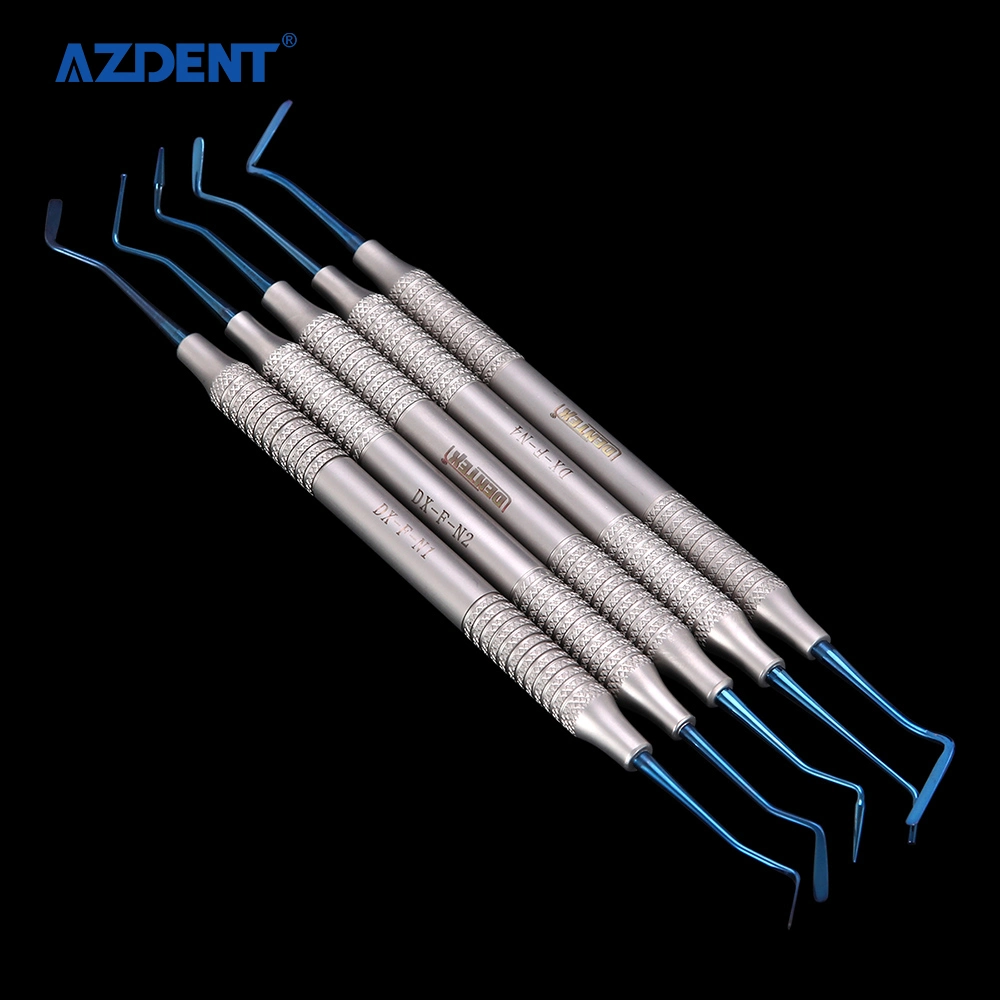 Hot Sale Dental Composite Filling Instrument Blue Titanium Coated Restorizations المجموعة 5PCS