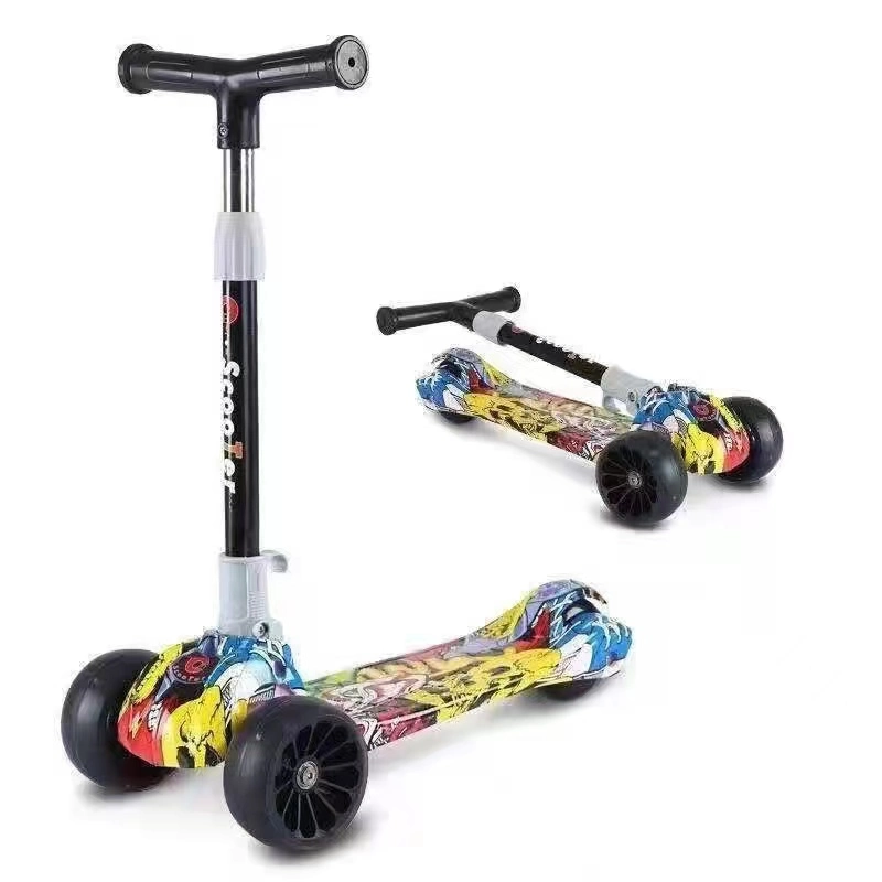 China Lieferant Günstige Jungen Mädchen Cool Kinder Scooter Faltbar Im Freien Baby Spielzeug Kick Scooter Neues Design Folding Kinder Scooter Großhandel Preis