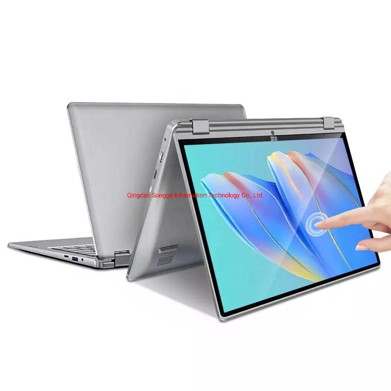 2023 Best China Wholesale Yoga Laptop with Touch Screen 360 Degree Rotation RAM12GB SSD 128GB Business School Notebook Computer