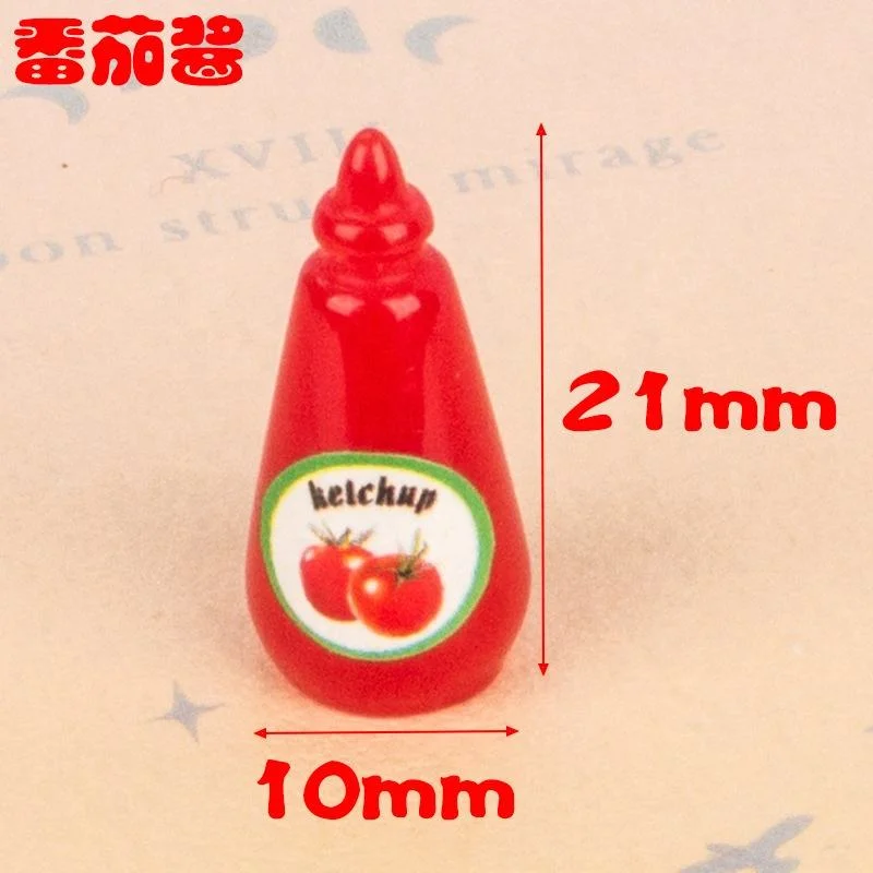 1: 12 porte-aliments miniature ketchup salade confiture ornements résine artisanat alimentaire Accessoires