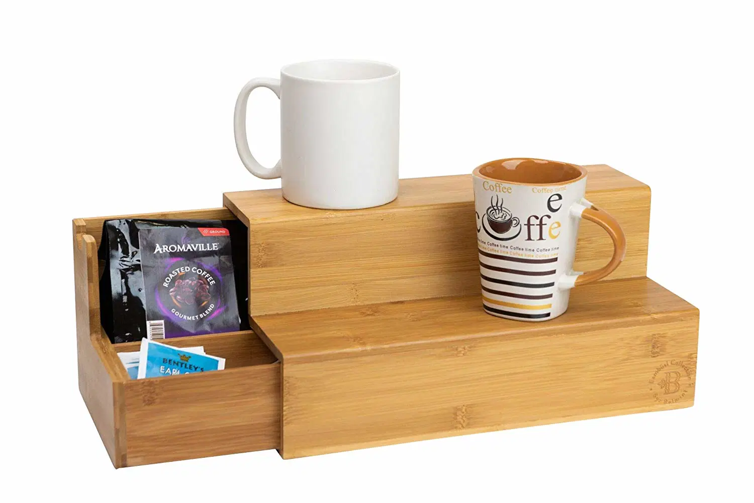 Bamboo Offee Pods Tea Bag Storage Box