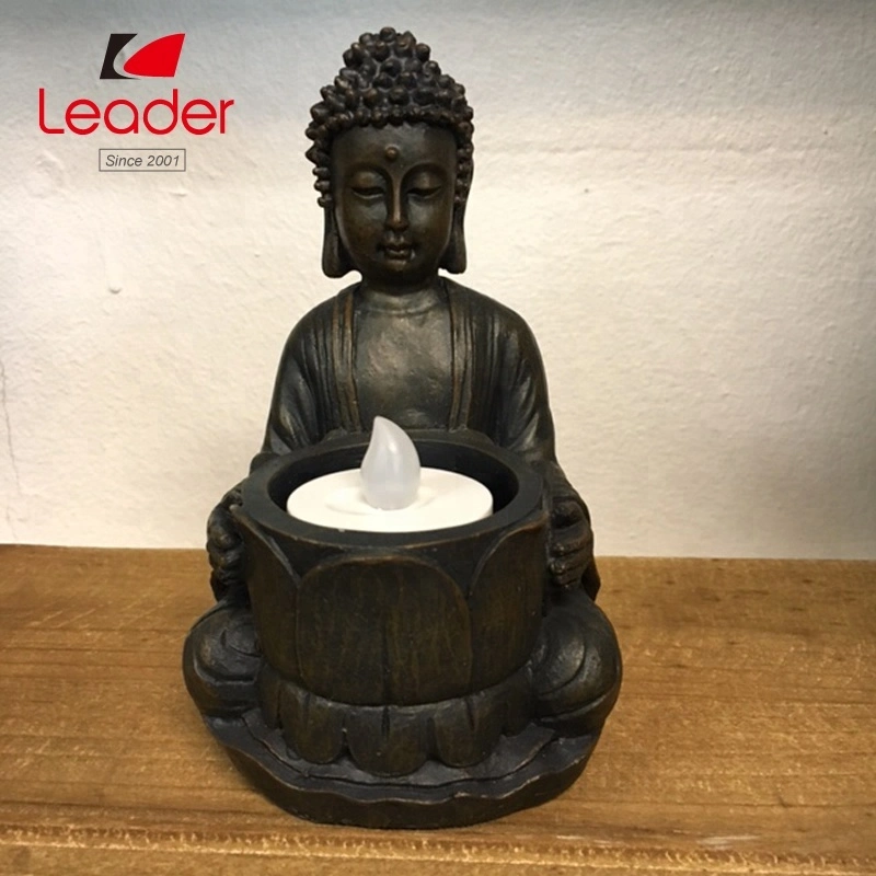 Top Sales Polyresin Small Buddha Tealight Holder Home Decoration, Resin Mini Buddha