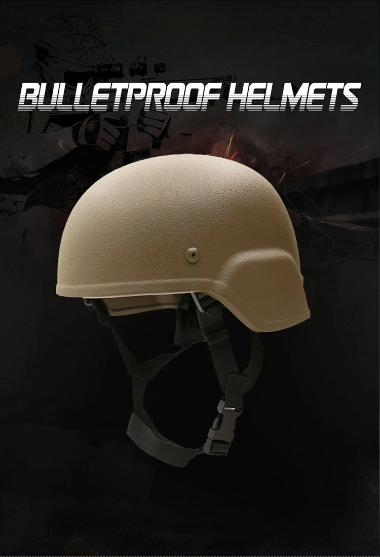 Nij Iiia Level Khaki Colour Military Mich Military Tactical Ballistic Combat Helmet Bulletproof Helmet