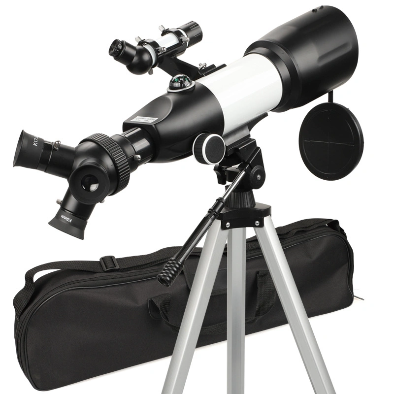 Personnalisation de base 3 oculaires pivotables 70mm ouverture Astronomical Refraction Telescope