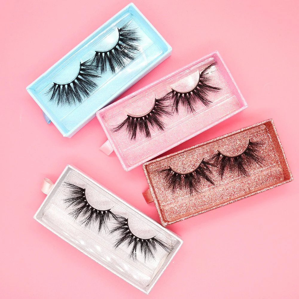 Wholesale/Supplier Private Label Strip Real Fluffy Mink Eyelash Vendors 25mm Mink Eyelash