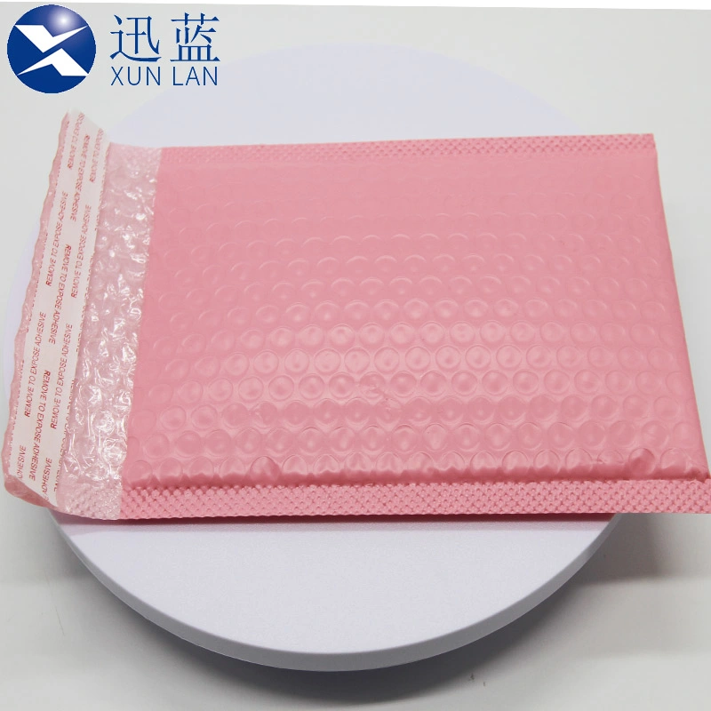 30*36 Cm Good Looking-Appearance Packing Materials for Cosmetics Hot Sale Pink Poly Air Bubble Bag