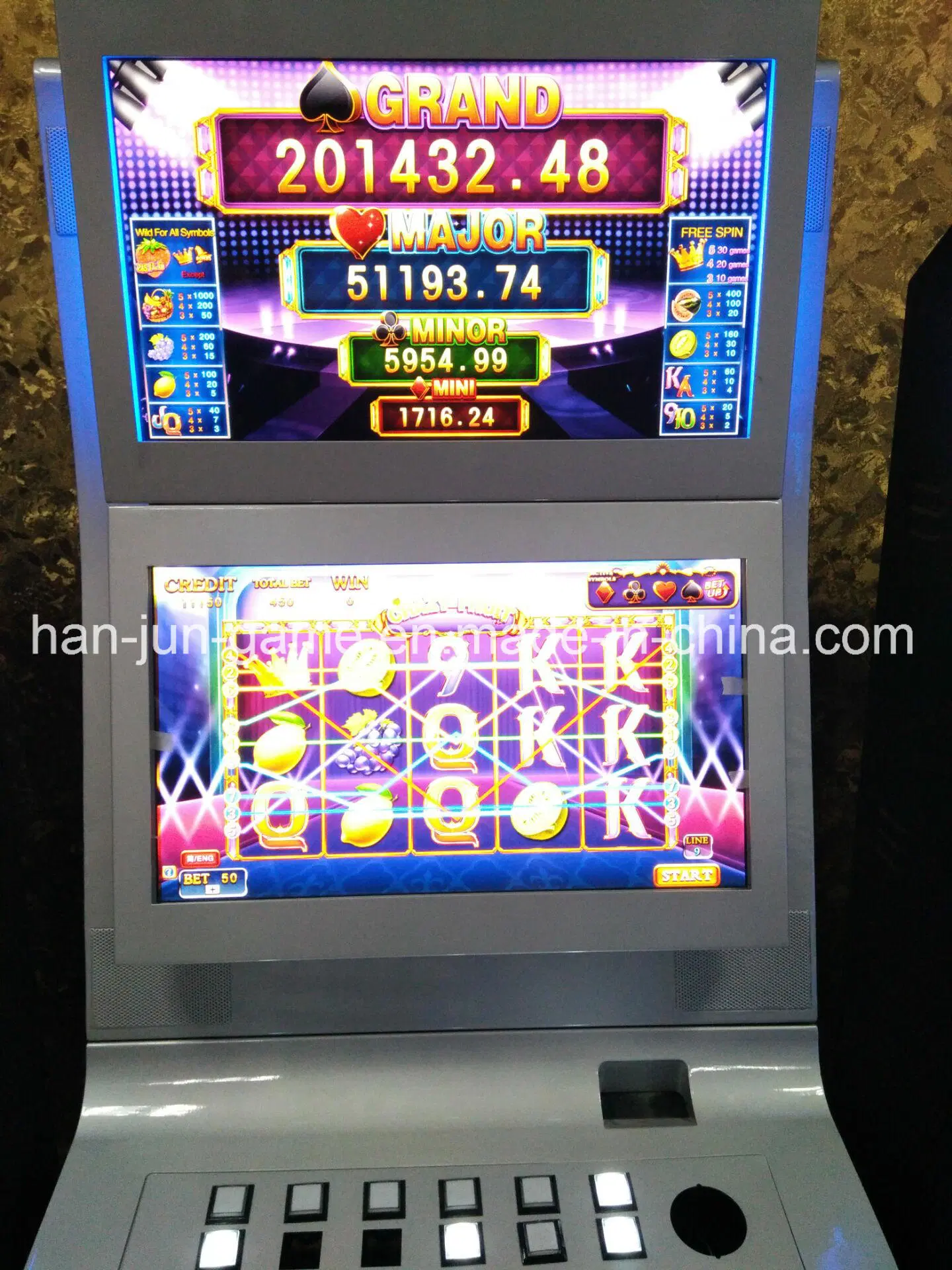 Taiwan Crazy Fruit Casino Slot Video Game Cabinets Gambling Machines