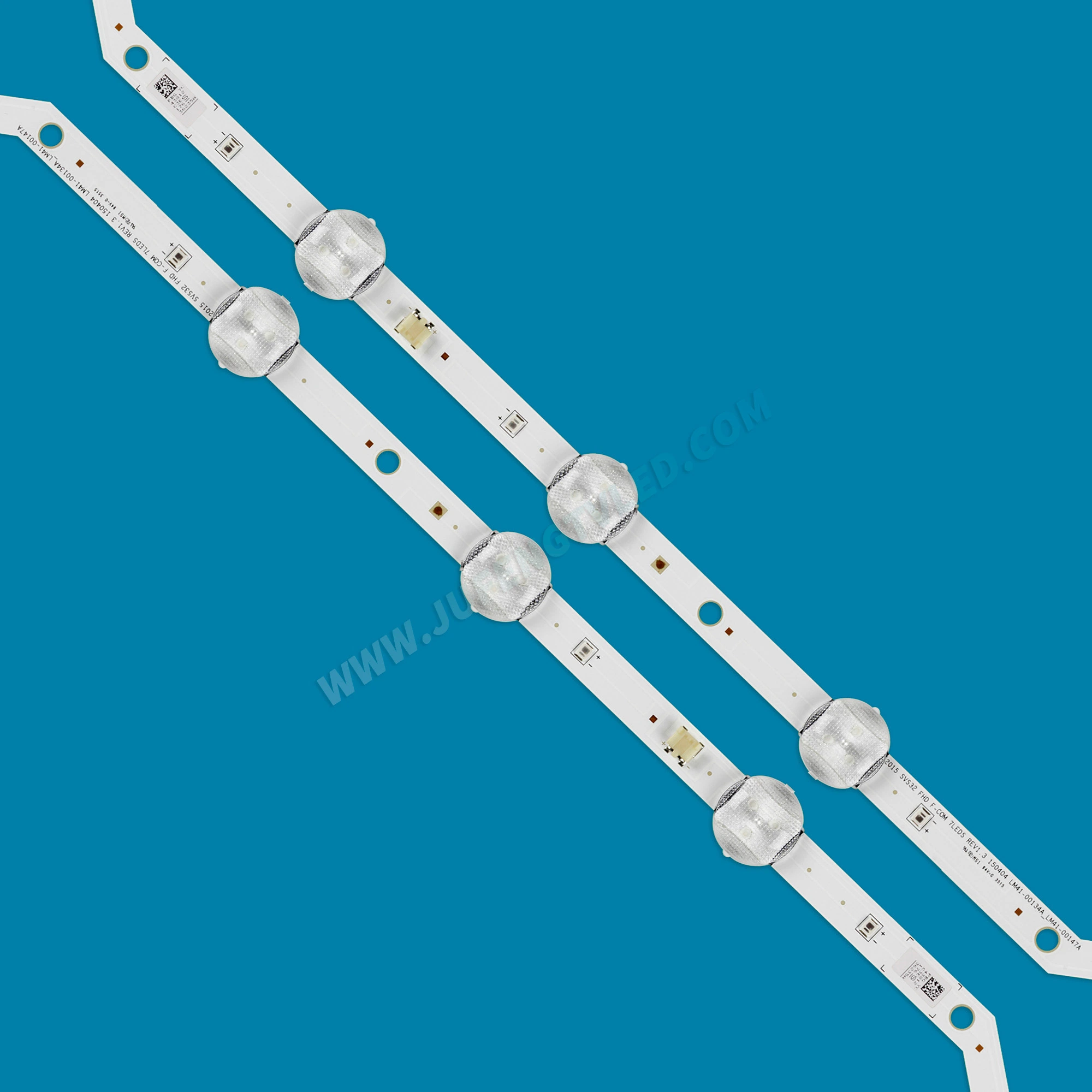 يستخدم قطاع الإضاءة الخلفية JF-D-156 LED لـ 32 قدمًا 2015 Svs32 FHD F-COM 7LEDs (المصابيح الأمامية طراز F-COM) طراز (طراز 096-36235A)، أشرطة الإضاءة الخلفية LED البديلة (2)