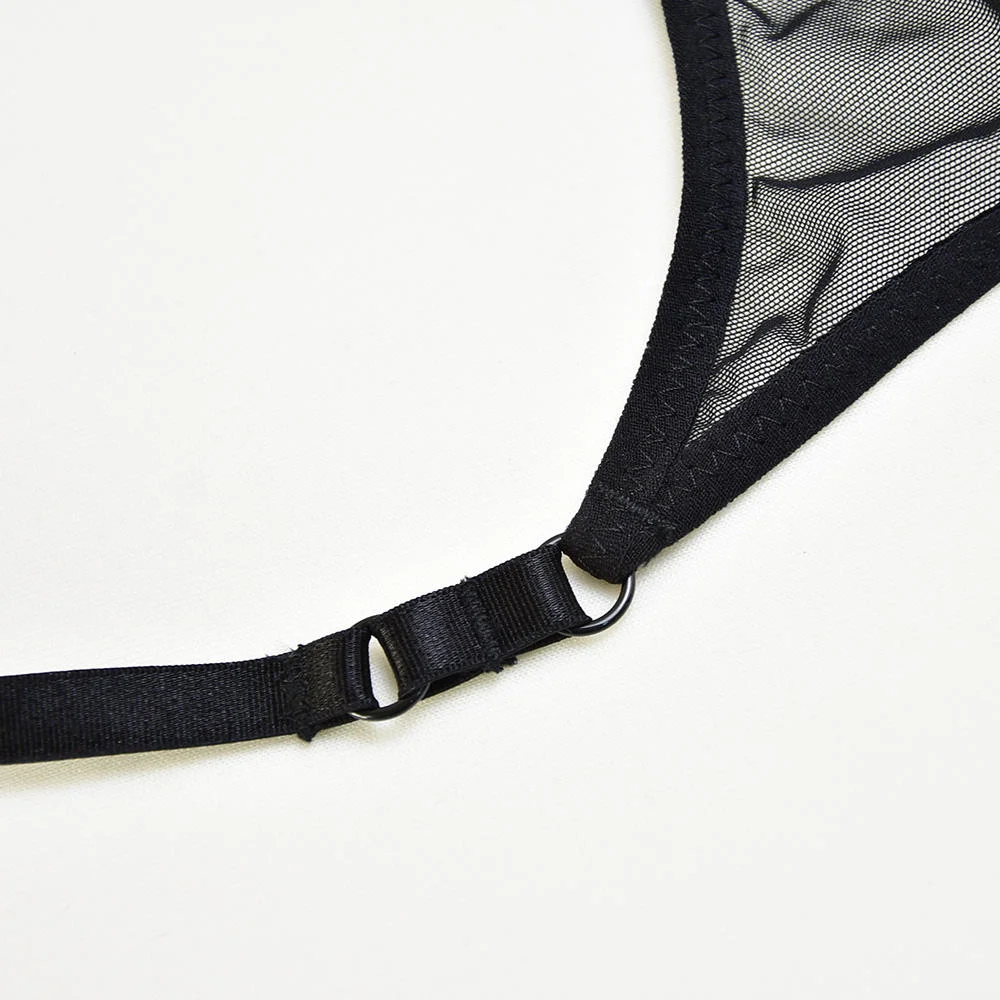 Mujeres transparente íntima Diseño malla underwire Sujetador lencería para chicas sexy