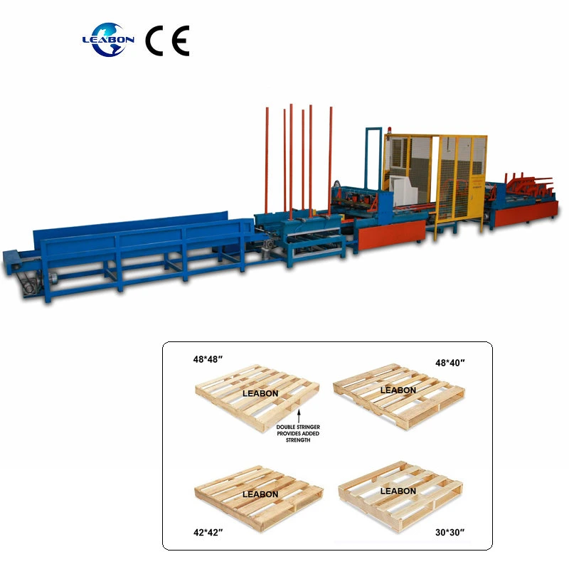 Máquina automática de fabricación de palets de madera Euro America línea de producción de palets Nailer