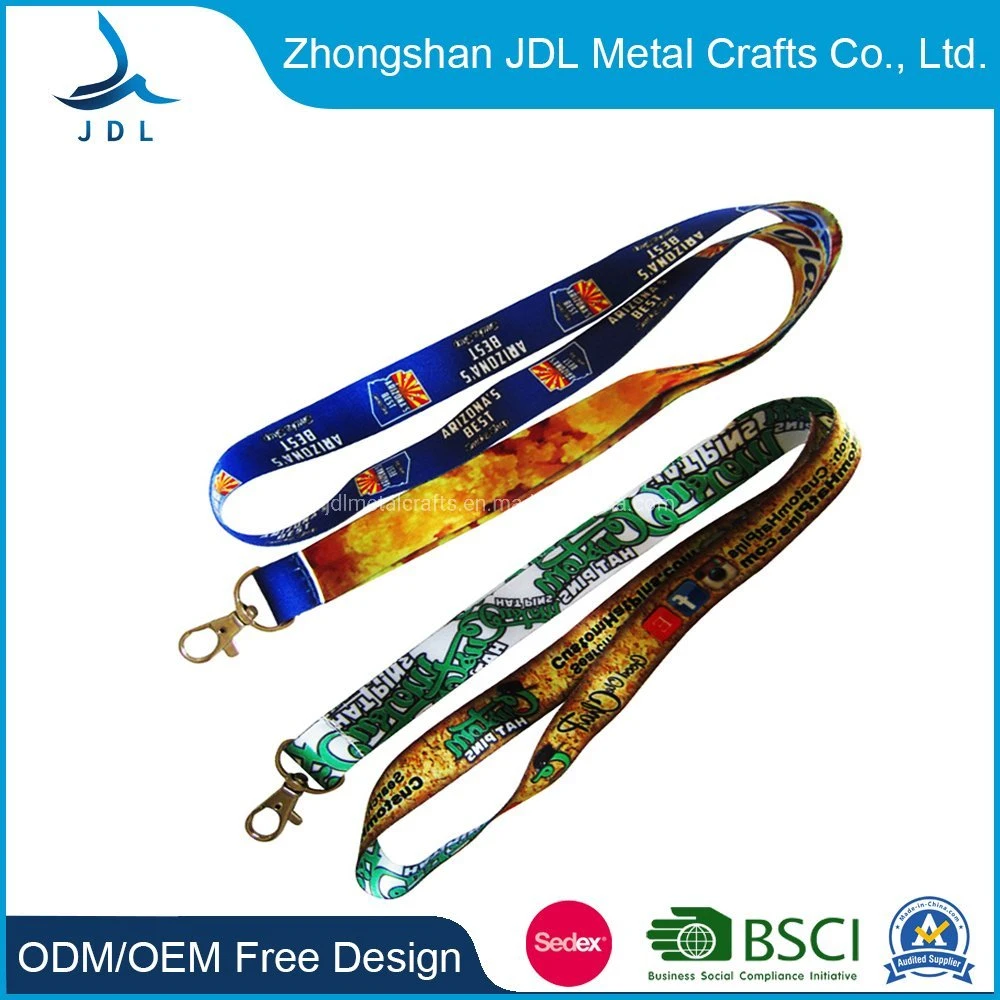 Flat Polyester &Stain Screen Printed Lanyard for Staff Combination Rubber Holder Lanyard (005)