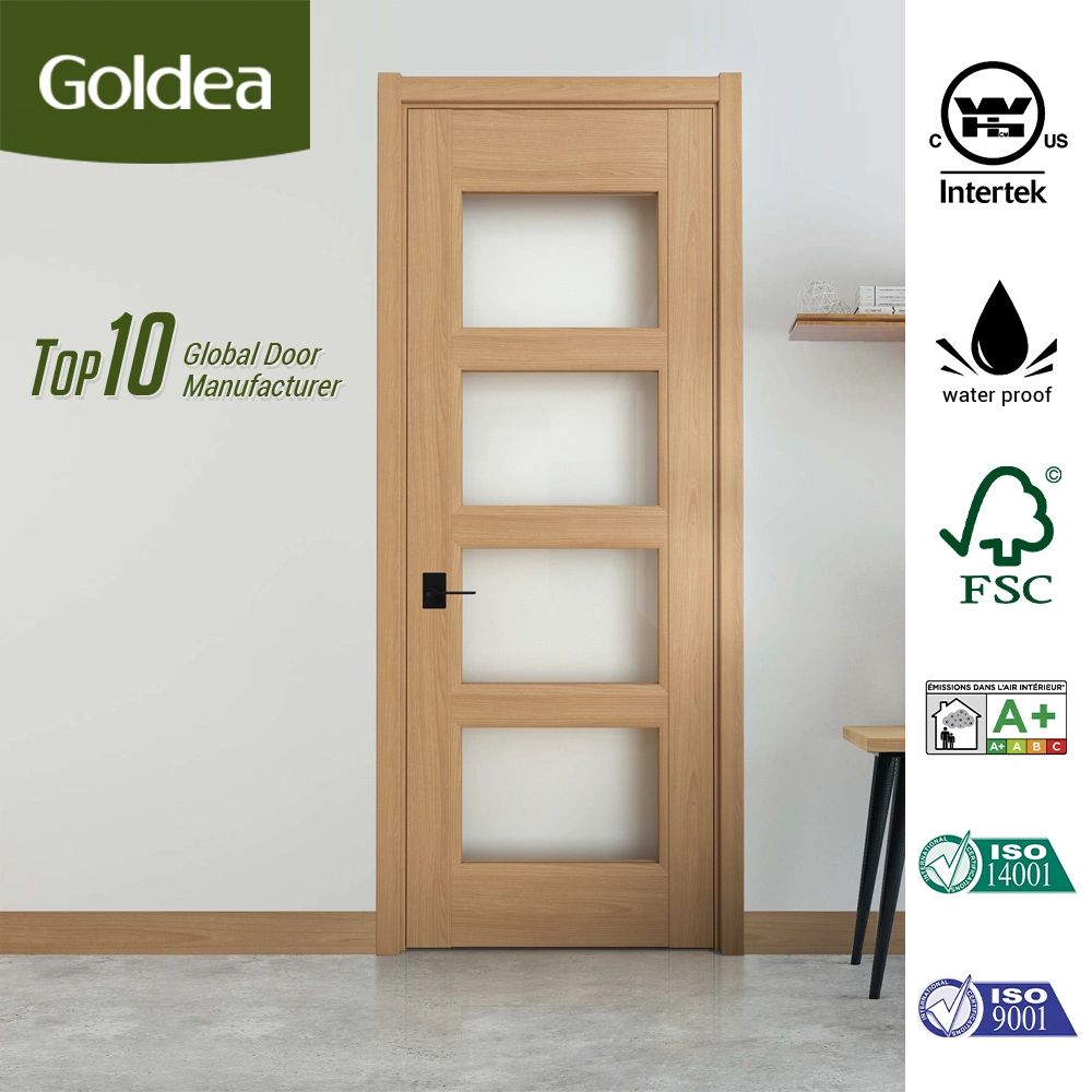 Porte intérieure en bois en PVC en verre