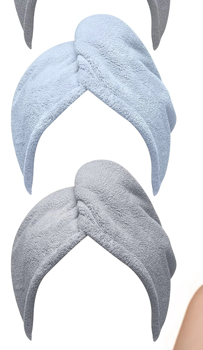 Microfiber Towel Anti Frizz Drying Wrap Curly Wet 3 Packs Hair Turbans