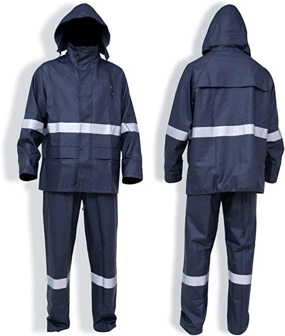 Adult Waterproof Work Rain Suit Raincoat Jacket Pants Rainwear Protective Wears