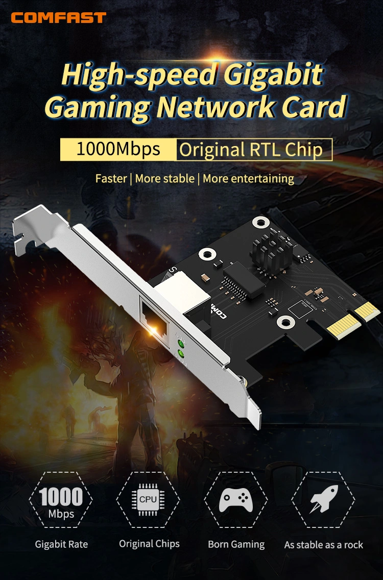 Comfast Wireless WiFi Network Card Driver Free 10/100/1000Mbps PCI-E Desktop LAN Card Gigabit