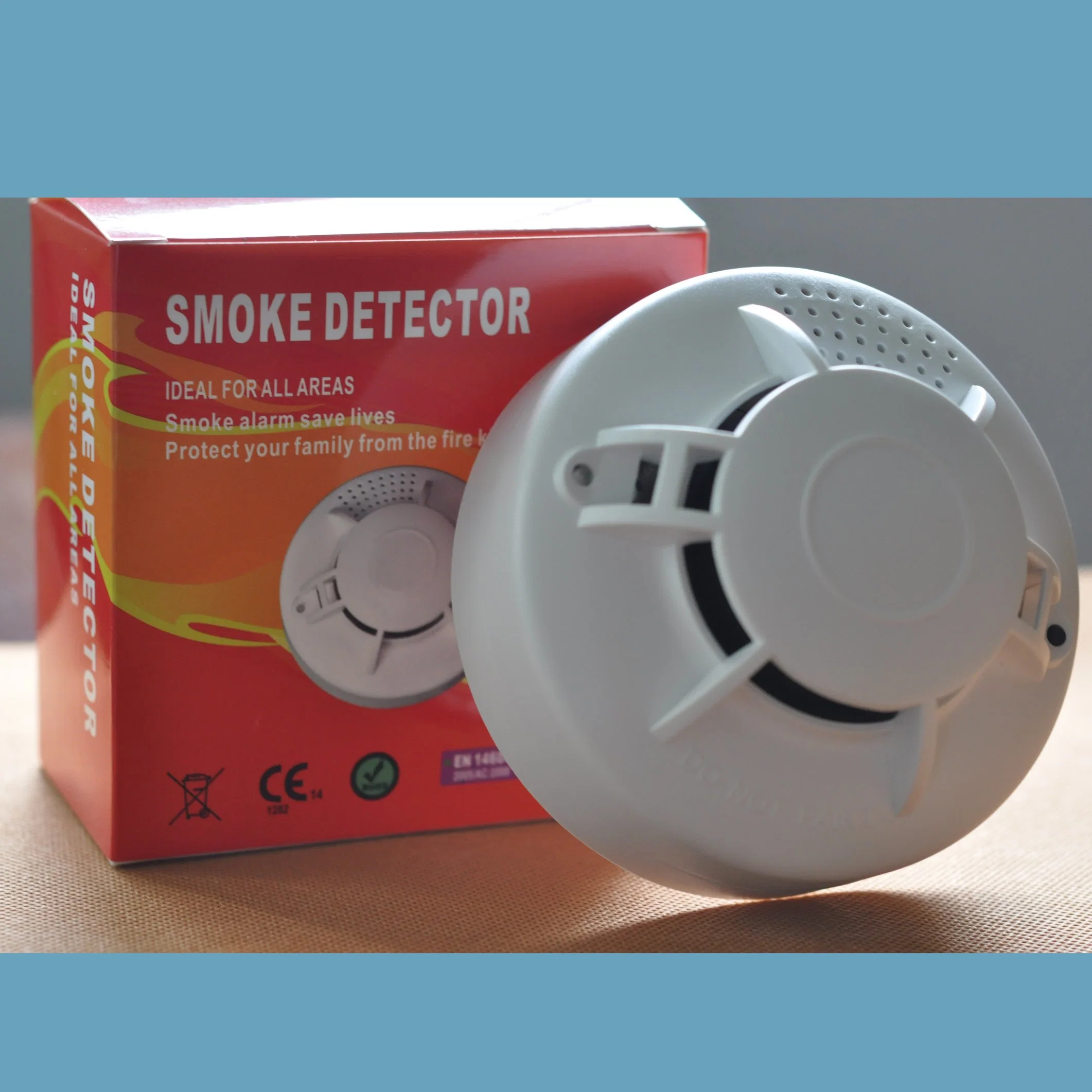 Home Security Fire Alarm Standalone Smoke Detector with 9V Battery Backup.