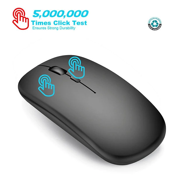 ODM OEM presente de promoção Rcs ABS reciclado escritório ergonómico Mouse Sem Fio