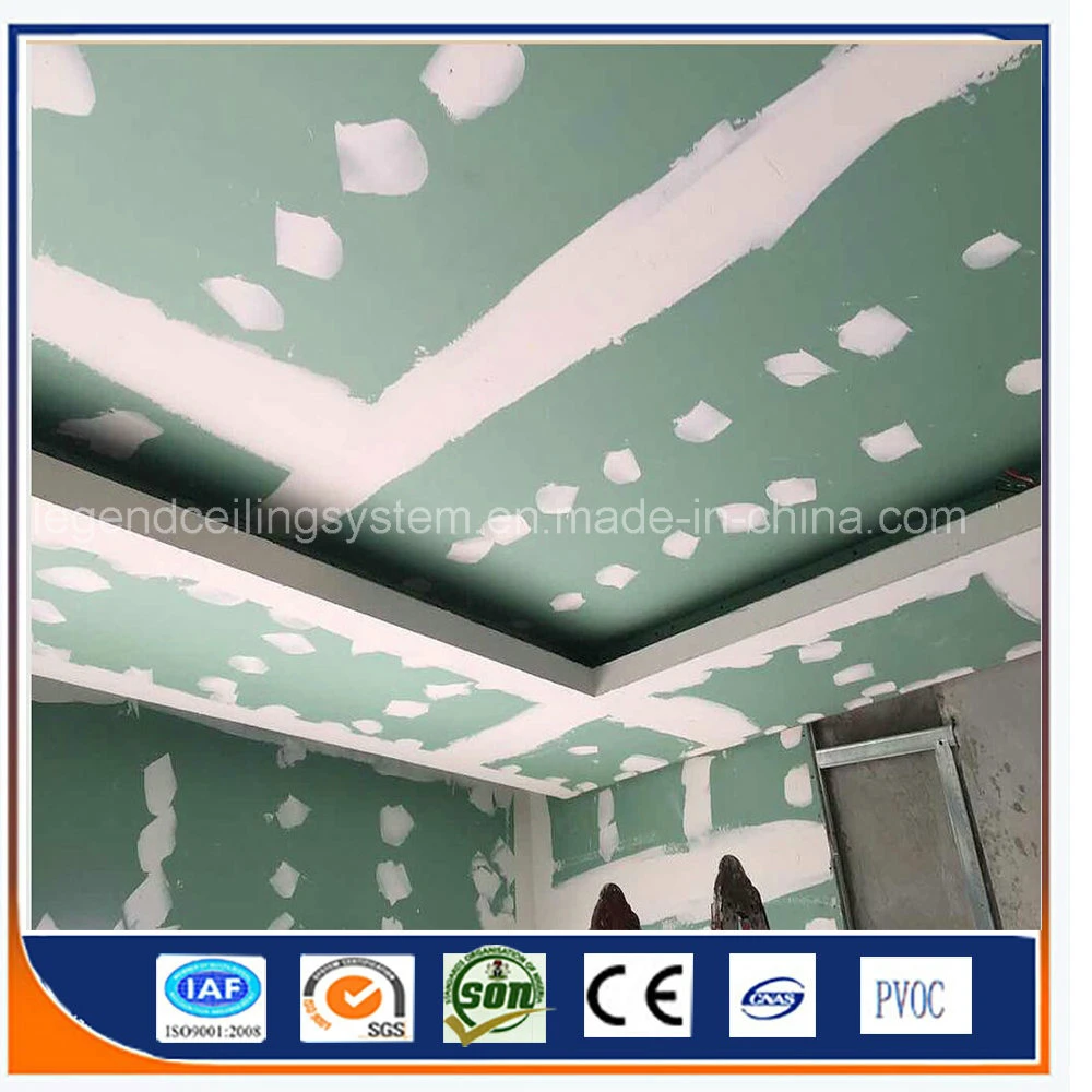 Nigeria Marketing Moistureproof Suspended Gypsum Ceiling Board / Plasterboard Ceiling