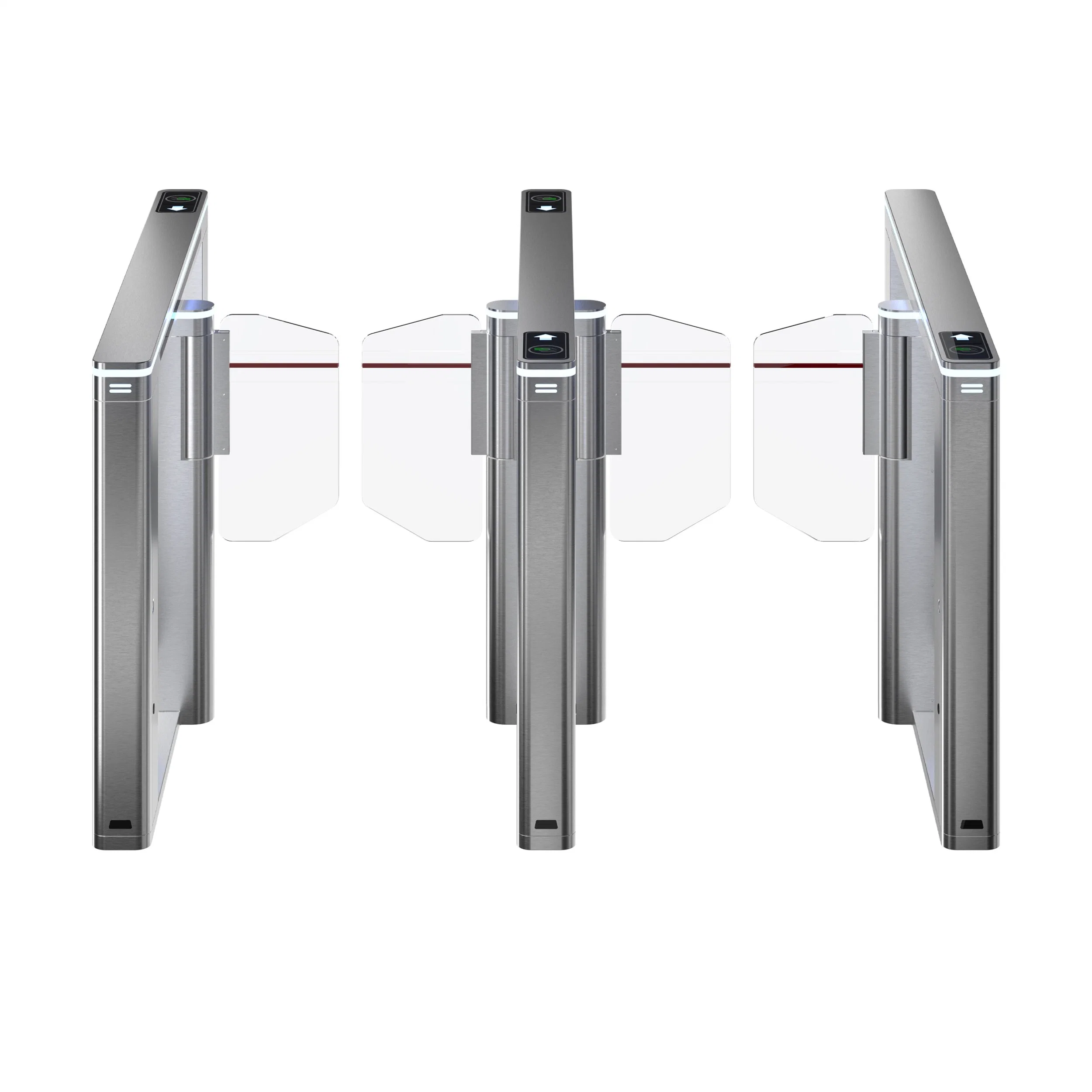 Facial Recognition Turnstile Gate Swing Barrier Gate Fast Speed Pedestrian with Card and Qr Code Access Control System