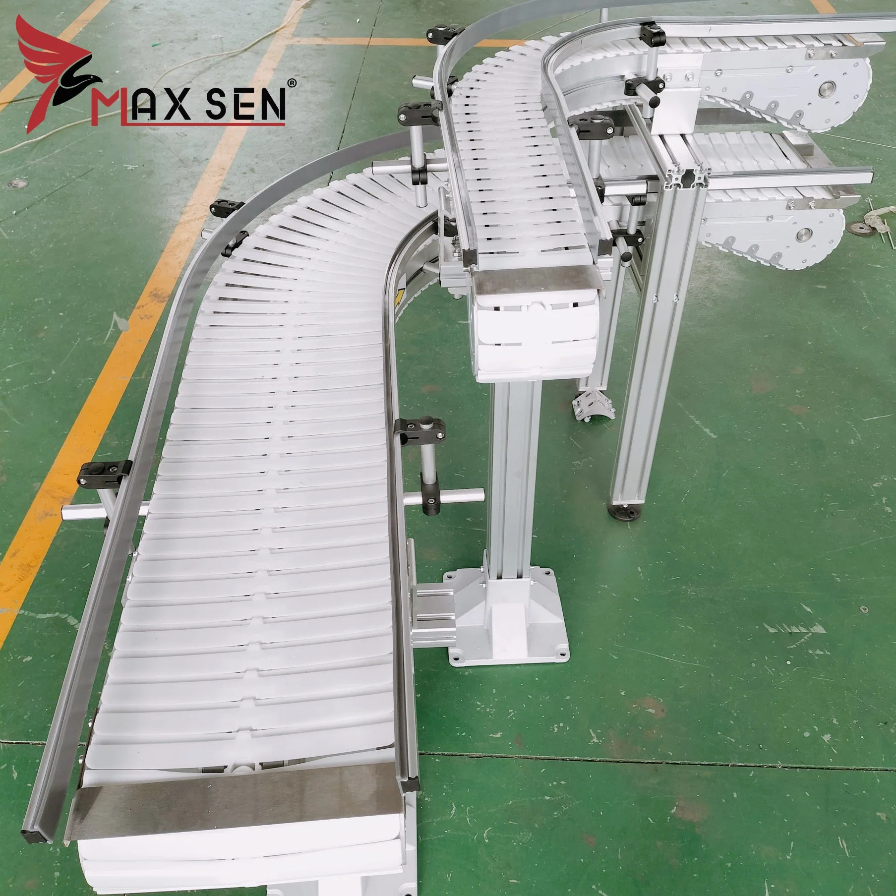 High Quality POM Flexible Chain Conveyor Flex Linked System with Aluminum Frame for Medical Items Conveying