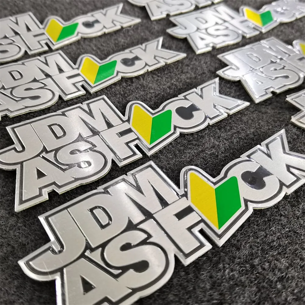 Jdm as F*Ck Modified Car Culture Three-Dimensional Metal Rear Sticker Cross-Border Hot Spot Wholesale/Supplier