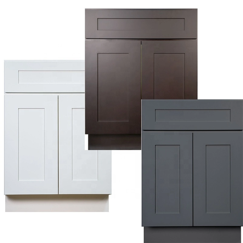 Armarios de cocina modular americano Color diferente de la puerta de agitador