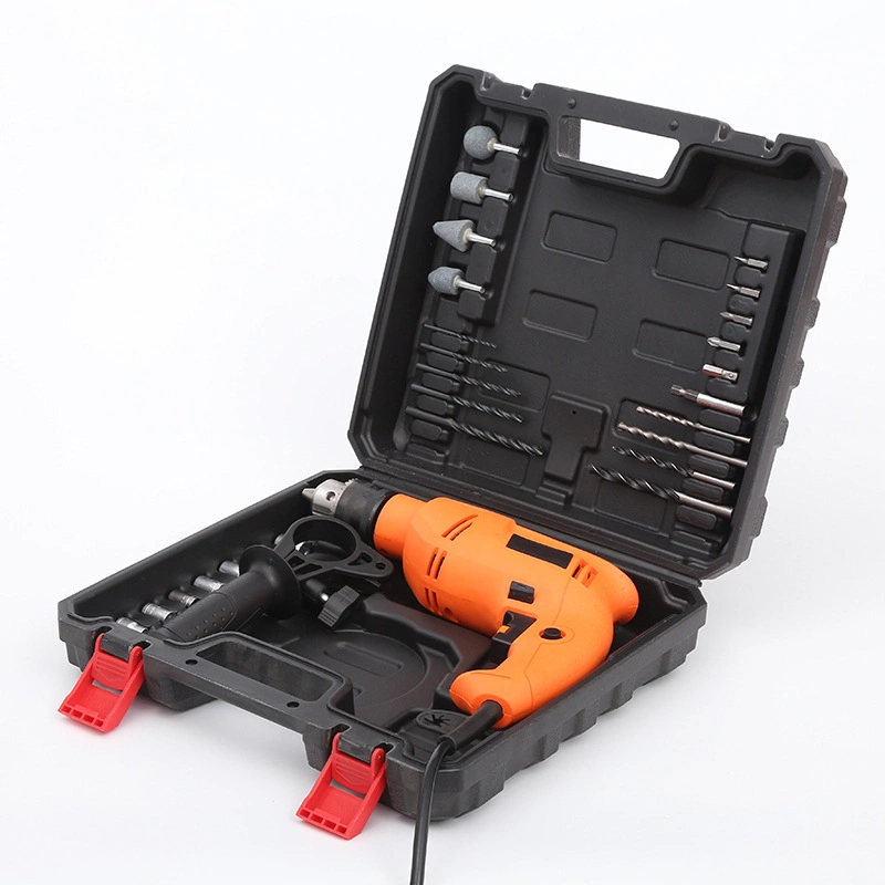 28PCS Hand Tool Box Set 21V Power Tool Drill Set Cordless Brusheless Electric Drill Combo Kit Electric Cordless Drill Tools Kit 28PC