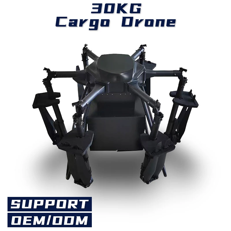 Resistencia a viento de gran resistencia a la carga pesada 30kg carga útil Drone Industrial para Transporte de carga de entrega