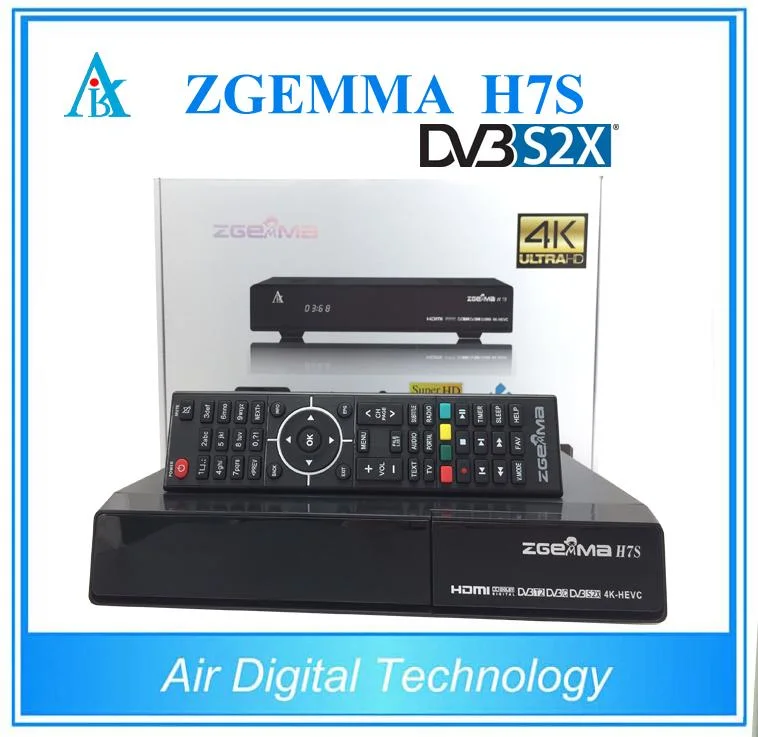 DVB-S2/S2X + DVB-T2/C Tuner مضمن Zgemma H7s TV Box 4K- 2160p