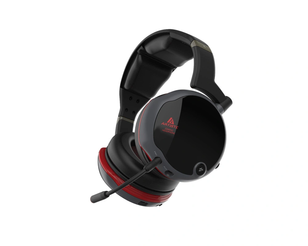 Casque de jeu stéréo sans fil avec microphone amovible