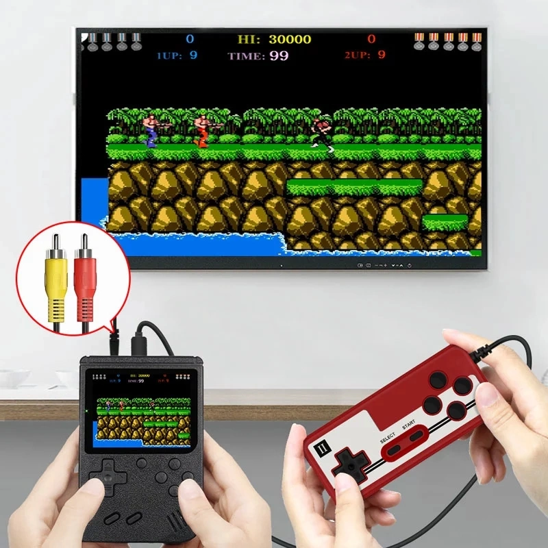 Duo integrado Retro Mini juegos de 400 jugadores de dobles dos controladores de dispositivo de vídeo videoconsola