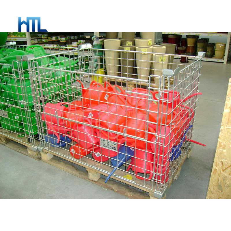 Hochwertige Falten Langlebige Lagerung Drahtgitter Metall Pallet Cage