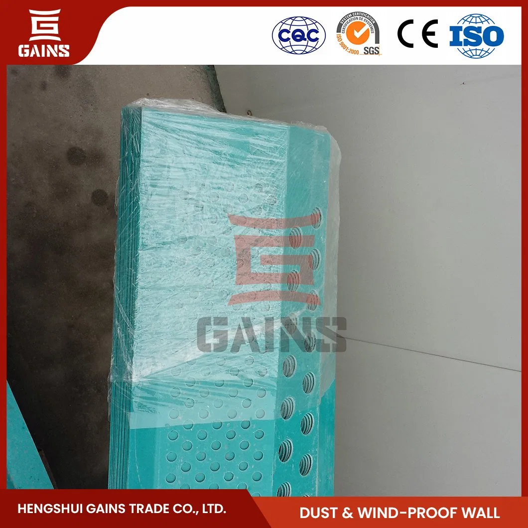 Gains Anti Wind and Dust Mesh Manufacturing Dust Suppression and Wind Proofing Wall China FRP Wind Proof Wall