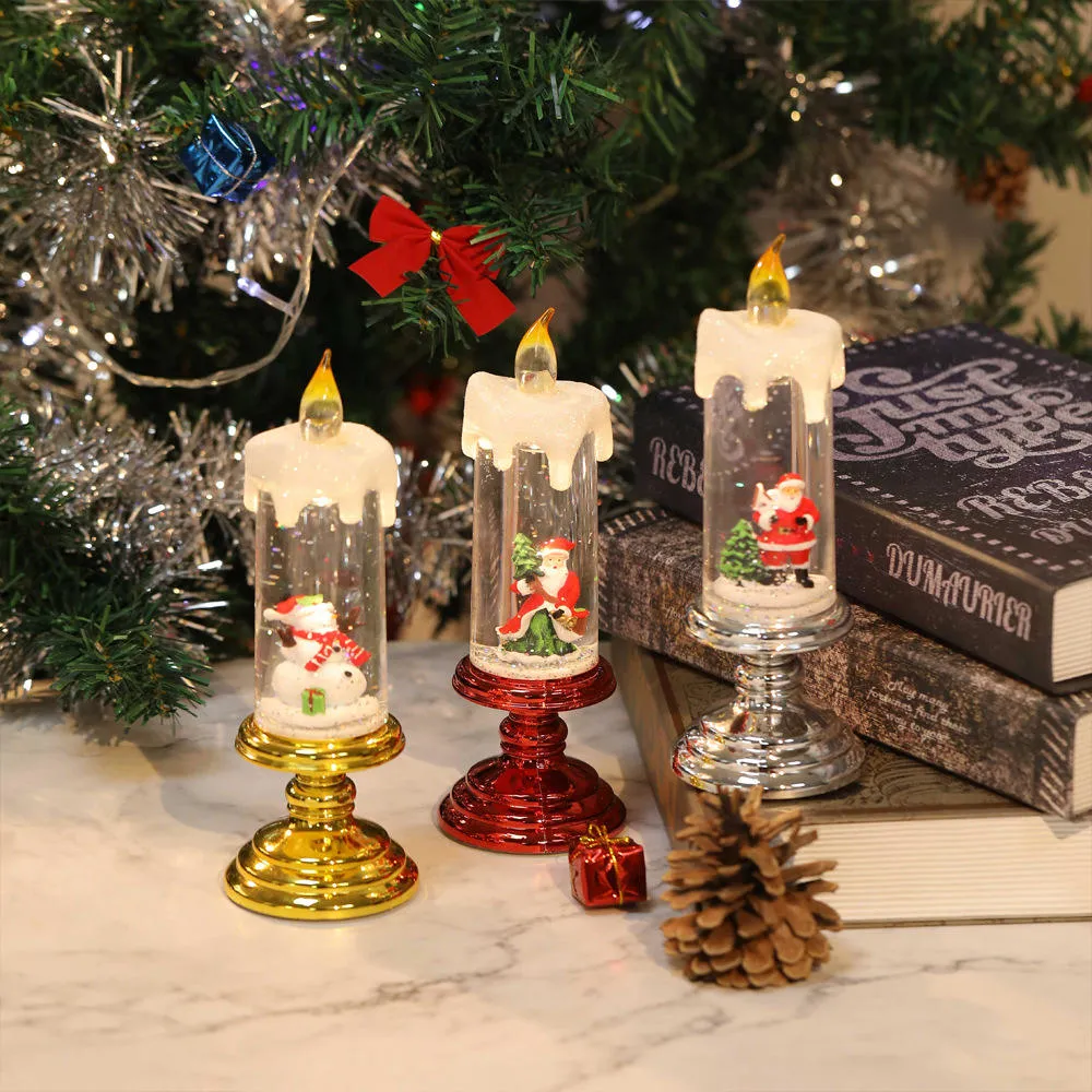 Resin Acrylic Christmas Series Ornaments, Candles, Decorations, Santa Claus Candle Crafts