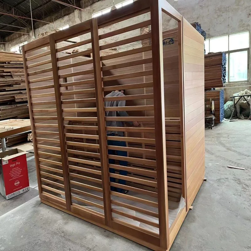 Salle de sauna en cèdre de marque Brother Xi avec peinture