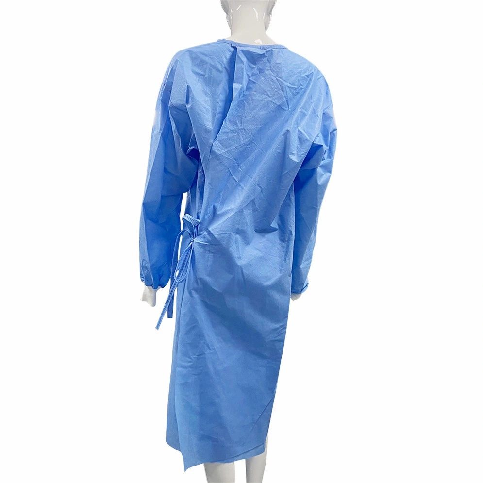 Customized Non-Woven Fabric Gowns China SMS Surgical Gown Fluid-Resistant Disposable Medical Protective Clothing