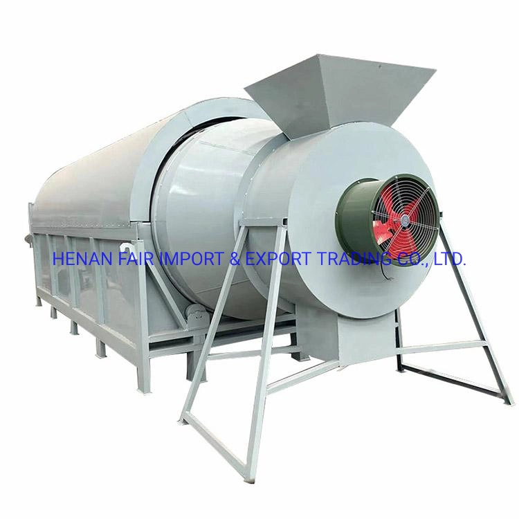 Rotary Drum Biomass Charcoal Chicken Manure Dryer for Wood Chip Saw Dust Sand Corn Rice Grain Dryer Machine