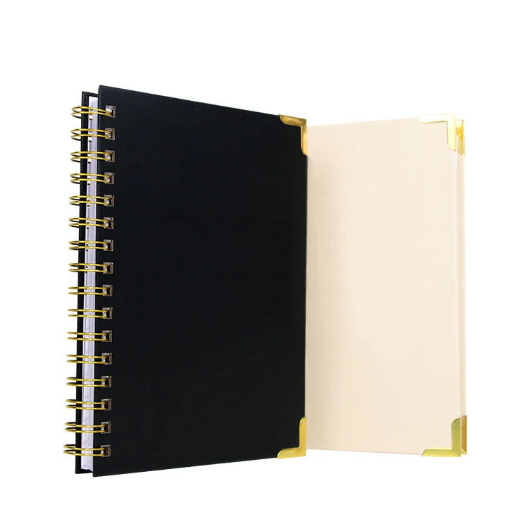 Hot Selling Black Classic Hard Case Hardcover Notebook Spiral Binding Notebook