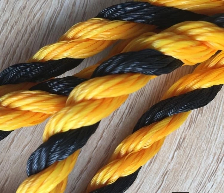 3 Strand Yellow Black Tiger Rope Polypropylene Rope