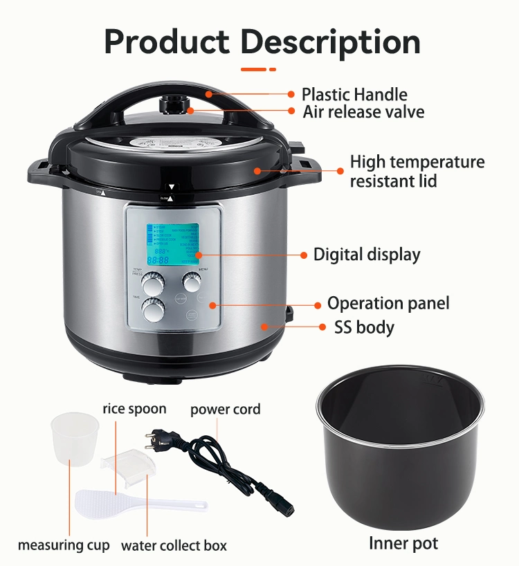 5L/6L Hogar Cocina multifunción Electrodoméstico Electric Rice Cooker olla a presión