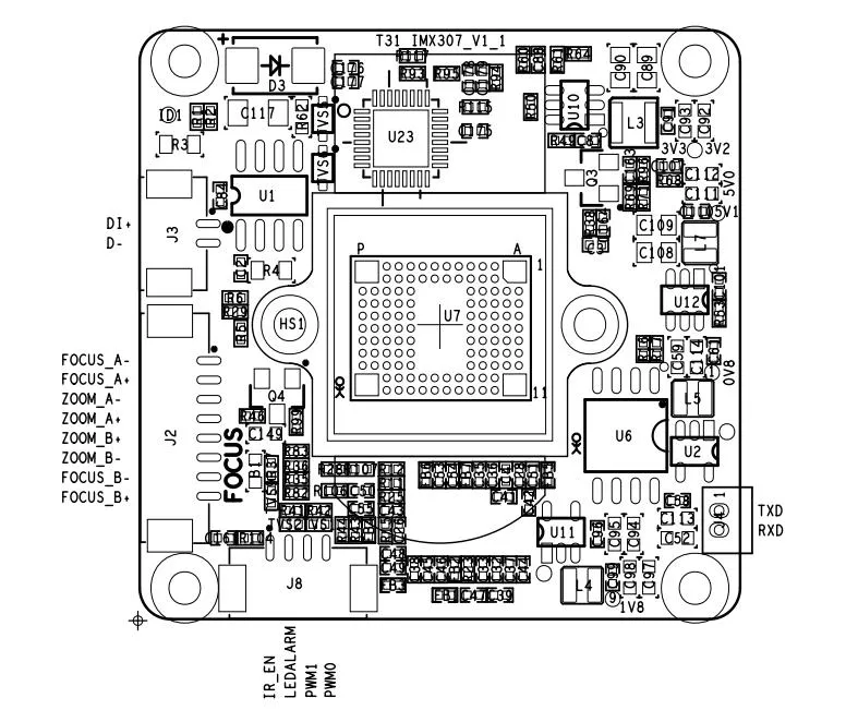 MStar Ingenic 2MP 1080p H. 265 módulo de placa PCBA de cámara IP CCTV de Sony