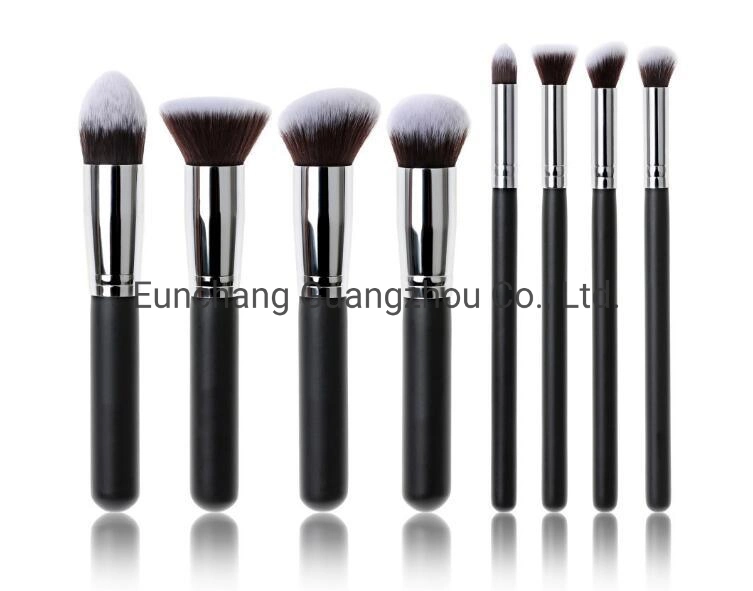 China Produkte/Lieferanten Kosmetik Beauty Tool Synthetisches Haar Woodne Griff Make-Up Bürstensatz