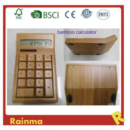 Solar Bamboo Calculadora para escritório Stationery