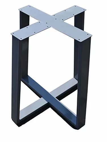 Customized Trestle Pedestal Style Table Tubing Metal Base to Support Wood, Stone or Glass Tops